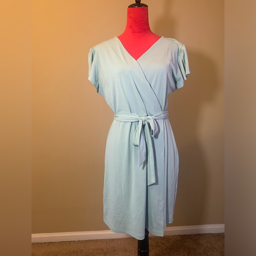 Nine West Green Wrap Dress with Belt